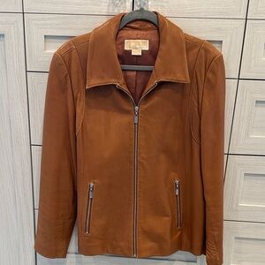MICHAEL Michael Kors Brown Leather Jacket